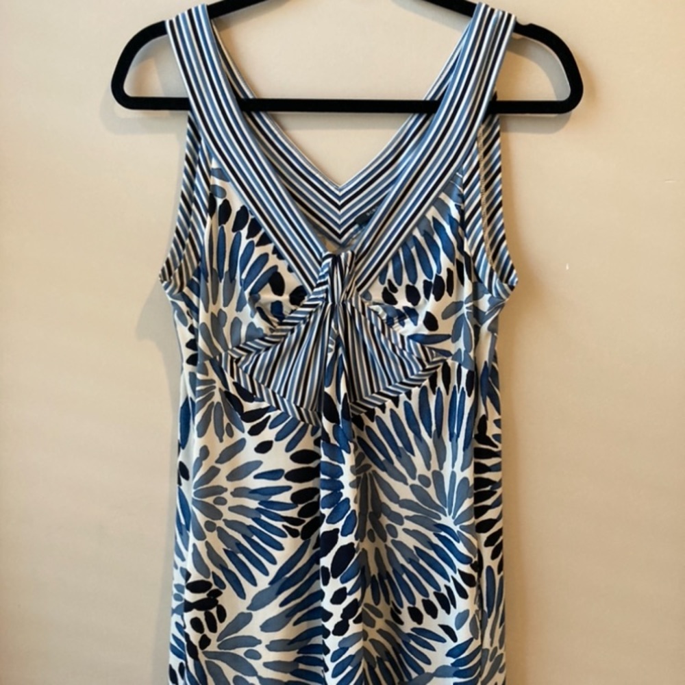 BCBG Max Azria blue floral dress